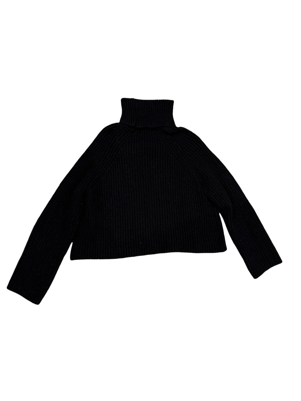 Priceless Black Ribbed Oversized Turtleneck Sweater - Picture 4 of 7